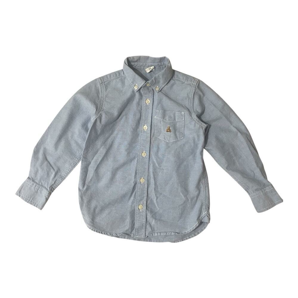Baby Gap Shirt Boys Size 5 Years Light Blue Long Sleeve Dress Oxford Preppy